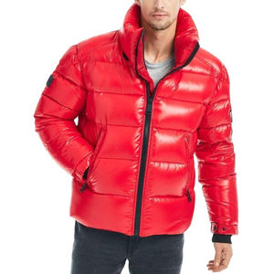 À la mode hiver le court brillant élégant Simple décontracté Streetwear haute qualité personnalisé hommes vestes vers le bas manteaux pour hommes - Product Image 6