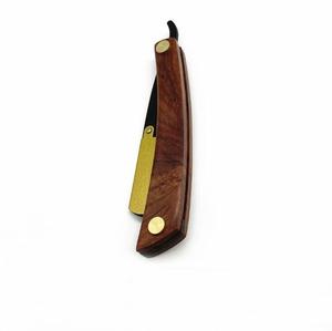 Maquinilla de afeitar recta de peluquero, sistema de gran oferta en Europa, lista para enviar, maquinilla de afeitar de seguridad, mango de madera plegable para uso en salón - Product Image 4