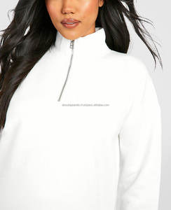 Insigne personnalisé OEM avant de haute qualité 100% coton éponge française universitaire surdimensionné Pilates Yoga col montant réversible pour femmes - Product Image 3