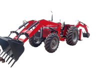 MALIK AGRO INDUSTRIES Landwirtschaftlicher Baggerlader mit 1m³ Schaufelkapazität und Felgen für Massey Ferguson Traktoren 50-100 PS