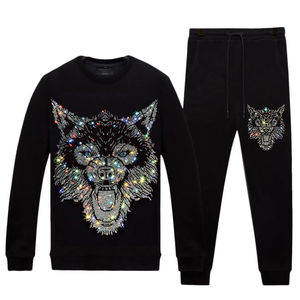 Chándales de diamantes de imitación para hombre, ropa informal, chándal Original de algodón anticontracción sostenible con diamantes de imitación, chándal de moda para hombre - Product Image 6