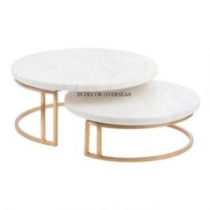 ที่ตั้งเค้กกระจกใสทรงกลมพร้อมใบโลหะชุบทองฐานดีไซน์ - Product Image 4