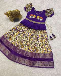 Fantaisie Tendance À La Mode Ethnique Moderne Style Vêtements Doux Tussar Soie Lehenga Choli Avec Travail À La Main Fabricant De L'Inde - Product Image 6