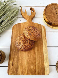 Planche à découper en bois naturel robuste, écologique et durable pour la cuisine, idéale pour trancher le fromage propre et facilement - Product Image 6