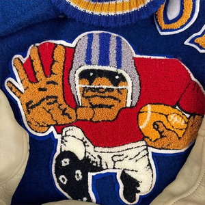 Veste universitaire d'hiver personnalisée, grande taille pour hommes, veste de sport d'équipe, avec matériaux en laine 100% de haute qualité, réversible - Product Image 5