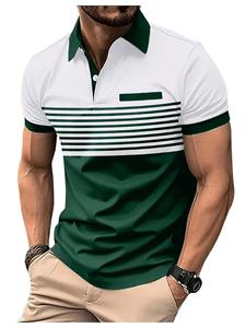 Manga corta de color personalizado para hombres para Polos Patrón sólido Jersey Tela para Polo para hombres - Product Image 3