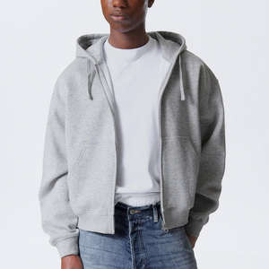 Sweats à capuche surdimensionnés en coton de haute qualité 300/350 g/m², coupe ample, fermeture éclair, sweats à capuche pour hommes, sweats à capuche unisexes, sweats à capuche lourds, logos personnalisés - Product Image 3