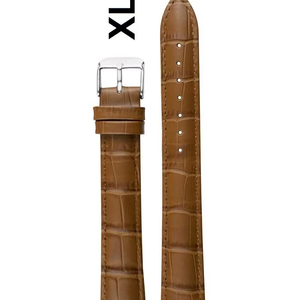 Bracelet de montre intelligent unisexe 1307XL L marron en cuir de luxe avec boucle en acier inoxydable, souple et réglable, pièces de montre - Product Image 1