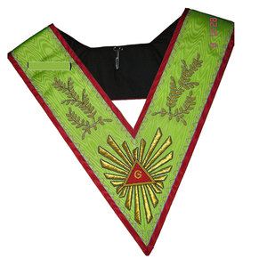 Collar masónico de material de la mejor calidad hecho a medida Regalia masónica con MOQ bajo y precios razonables Regalia masónica - Product Image 2