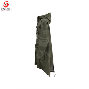 Veste parka légère en toile de coton 100% pour hommes à capuche imperméable pliable support hiver haute rue pour une utilisation extérieure active - Product Image 3