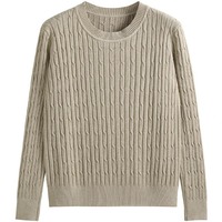 Erni Sports 2026 Automne Hiver – Cardigan décontracté pour femme, en maille torsadée épaisse avec logo frontal, coupe ajustée, sans col, pull noué