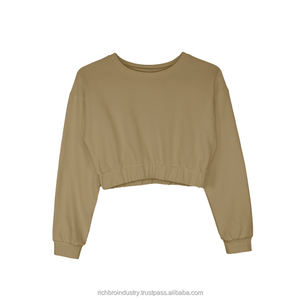 Women's Winter <b>Cropped</b> Sweatshirt New Fashion Streetwear Basic 100% Cotton Hooded Printed Embroidered <b>Top</b> Trendy Autumn - Product Image 4