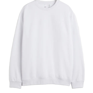 New 2026 Men Summer Lined Fleece Sweatshirt Comfortable Soft 100% Cotton Custom Logo Silk Screen Printing Fashionable Style - Product Image 1