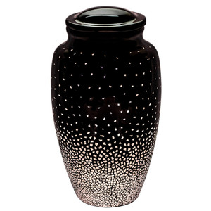 Violet et blanc avec urnes de crémation en aluminium urne en métal de style ruban avec effet d'étincelle pour le stockage des cendres humaines - Product Image 2