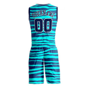 Tenues de basketball pour hommes, sur mesure, entièrement sublimées, grande taille, imprimées, séchage rapide, respirantes, 100% polyester - Product Image 3