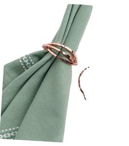 ห่วงรัดผ้าเช็ดปากทำจากทองแดงคุณภาพพรีเมียมอุปกรณ์ตกแต่งบนโต๊ะทำจากงานหัตถกรรมแหวนผ้าเช็ดปากลวดทองแดงแข็งสีโรสโกลด์ - Product Image 1