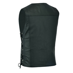 Chaleco de cuero para hombre de nuevo diseño de piel de vaca a prueba de viento a la venta en diferentes colores Chaleco de cuero para hombre más vendido - Product Image 2