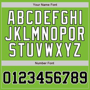 Maillot de baseball authentique noir-blanc à fines rayures vert fluo personnalisé - Product Image 4