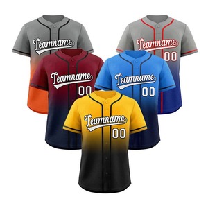 Vente en gros directement de l'usine Maillots de baseball et softball brodés directement pour femmes, rouge noir, couleur personnalisée, vêtements de sport par sublimation - Product Image 2
