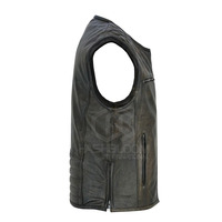 Chaleco de Invierno para Hombre de Cuero de Alta Calidad, Transpirable, de Secado Rápido, Cálido, Informal, con Logotipo Personalizado, Cuello en V, Colores Personalizables