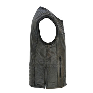 Gilet d'hiver pour homme en cuir de haute qualité, respirant, à séchage rapide, chaud, décontracté, avec logo personnalisé, col en V, couleurs personnalisables - Product Image 6