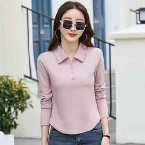 T-shirt à col rond en coton/fibre de bambou pour filles, de grande taille, à manches courtes, pour l'été, nouveau T-shirt décontracté à la mode pour femmes - Product Image 2