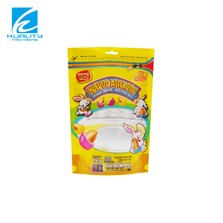 OEM ODM Custom Printed Candy Pouches Food Grade Plastic Stand up Ziplock Bags Resealable Snack & Sweets Packaging