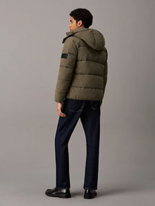 Veste matelassée en toile fine sur mesure en gros, veste d'hiver pour homme, brillante, à capuche amovible, respirante, écologique, séchage rapide, OEM devant - Product Image 5