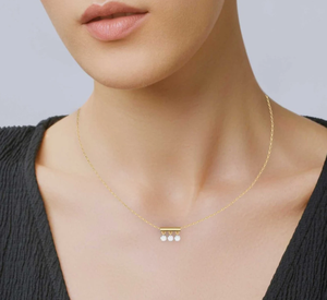 Collier de diamants cultivés en laboratoire en or massif 10 carats Collier de mariage en diamant cultivé en laboratoire Collier pendentif pour femmes pour bijoux de cadeau d'anniversaire - Product Image 4