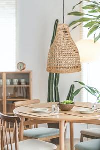 <b>Vintage</b> Style Seagrass <b>Lampshade</b> Hanging Cylinder Ceiling Handwoven Wicker Pendant Light Seagrass Chandelier Light Vietnam - Product Image 5