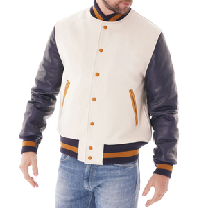 Vestes d'université de baseball pour hommes sur mesure Dernier matériau à manches longues en laine à la mode pour la saison d'hiver - Product Image 2