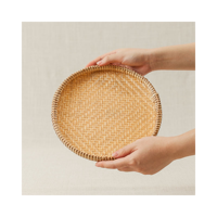 Panier tissé en bambou fait main de stockage de fruits et légumes produit tissé en bambou panier rond Mantou panier de fruits en bambou