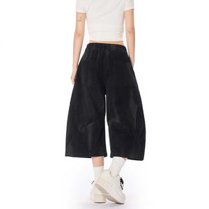 Personnalisé 100% coton hommes demi-corps lavé Denim Shorts tissé taille moyenne coupe ample Style décontracté loisirs Cargo OEM Service - Product Image 5