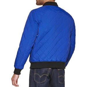 2025 nueva chaqueta informal de manga larga con cremallera estampada personalizada para hombre, chaqueta de bombardero con patrón de diamantes con forro grueso Vintage para hombre - Product Image 6