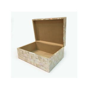 Caja de Joyería de Nácar para Boda, Artículo Decorativo, Caja de Joyería Rectangular de Lujo con Incrustaciones de Nácar al por Mayor - Product Image 5