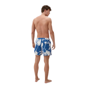 Pantalones cortos de baño de calle de poliéster 100% de alta calidad, ajuste Regular, lona sólida de punto, corbatas con cordón medio, Logo, hendidura teñida lisa - Product Image 4