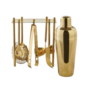 ชุดเชคเกอร์ผสมเครื่องดื่มค็อกเทลทำจากโลหะสแตนเลสชุดอุปกรณ์สำหรับบาร์เทนเดอร์ชุดเครื่องมือผสมเครื่องดื่มบาร์ชุดเครื่องมือสำหรับบาร์สแตนเลส - Product Image 5