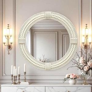 Custom Luxury <b>Mirror</b> Wooden Frame Resin Material Traditional Design Handmade for <b>Wall</b> <b>Hanging</b> Decor Living Room Bedroom <b>Walls</b> - Product Image 5