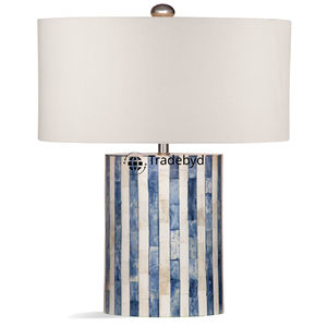 Lámpara de Mesa Moderna Hecha a Mano con Incrustaciones de Hueso, E26, Alimentación CA, Iluminación Decorativa Premium para Hoteles Tradebyd - Product Image 1