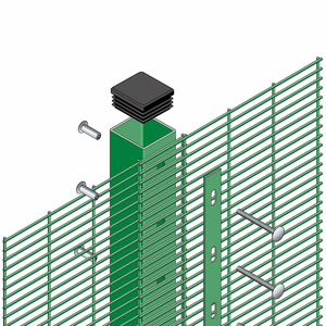 Recinzione in Rete Metallica Saldata 358 Anti-Arrampicata ad Alta Sicurezza, in Acciaio al Carbonio Verniciato a Polvere, 4mm, Vista Libera - Product Image 3