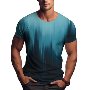 เสื้อยืดแฟชั่นลายพิมพ์ดิจิทัลสำหรับผู้ชาย สไตล์สตรีทแวร์ แขนสั้น ทรงปกติ ระบายอากาศ แห้งเร็ว ผ้าฝ้ายถัก 100% - Product Image 5