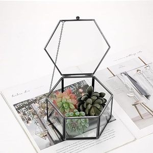 Zinc Plated Brass and Glass <b>Vintage</b> Engraved Rectangle Jewelry <b>Box</b> Home Decorative Beautifully Hand Crafted Bulk - Product Image 3