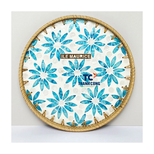 Best Price Customized Handmade Mother Pearl Trays Vietnam Dishwasher <b>Microwave</b> Safe High Quality Guaranteed for Mauritius Market - Product Image 1