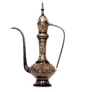 แจกันโลหะทองเหลือง Aftaba,หม้อกาแฟโลหะเคลือบทองสไตล์อาหรับ - Product Image 2