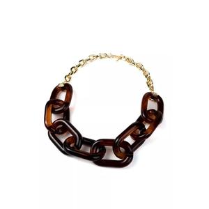 Collier en résine multicolore de haute qualité Bijoux de mode pour femmes de l'Inde Look tendance Collier en résine fait main - Product Image 1