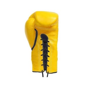 Conjunto de Boxeo Profesional de Piel Genuina OEM ODM, Diseño Nuevo, Color Amarillo Personalizado - Product Image 4