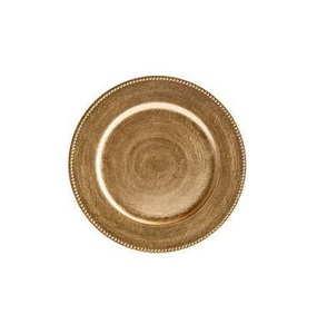 Plaque de chargeur en laiton de haute qualité vente chaude décoration de fête de mariage plaque de chargeur ronde en laiton doré - Product Image 2