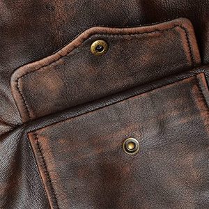 Hasnain-chaqueta de cuero para hombre personalizada, Cazadora Bomber de cuero para motocicleta con cremallera - Product Image 5