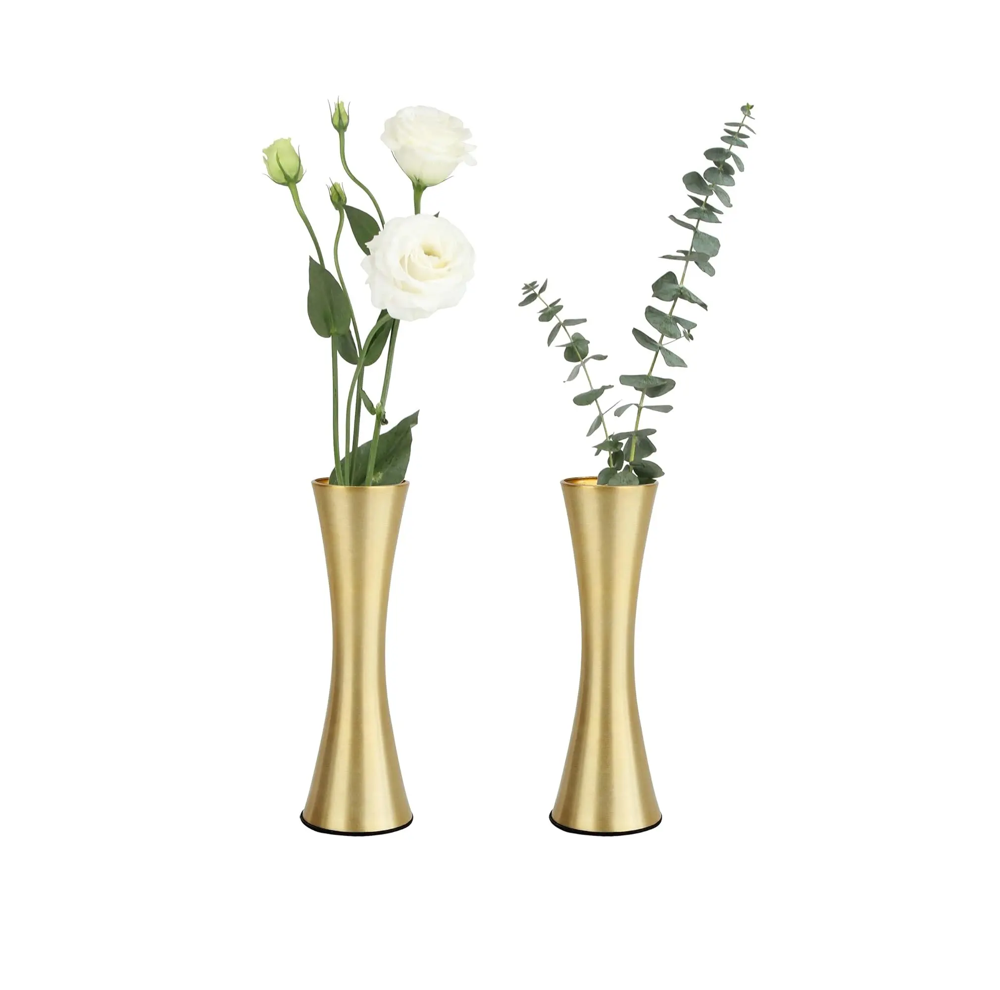 Vaso de metal para decoração de festas de casamento, vaso de mesa de hotel em cor dourada, moderno