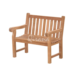 Banc de jardin en bois massif de qualité supérieure de 100 cm 2 places pour salle à manger en plein air, villa et parc Design moderne - Product Image 1